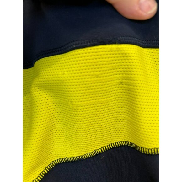 Athleta Navy Blue & Yellow Start Up Tank Padded Athletic Top Size L - Picture 6 of 8
